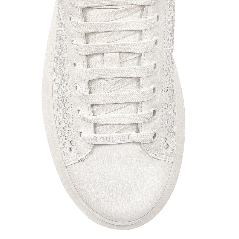 Guess Women Low Shoes White Laced
