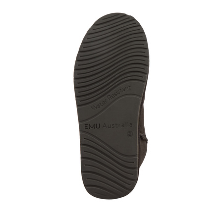 EMU Australia Sheepskin Slip-On Ankle Boots Flat Dark Olive W10937 Dark Olive