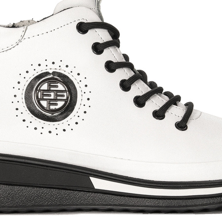 Filippo Leather Ankle Boots Platform Warm-Lined White DBT4215/25WH