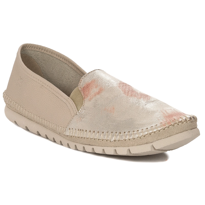 Maciejka Beige & Gold Low Shoes