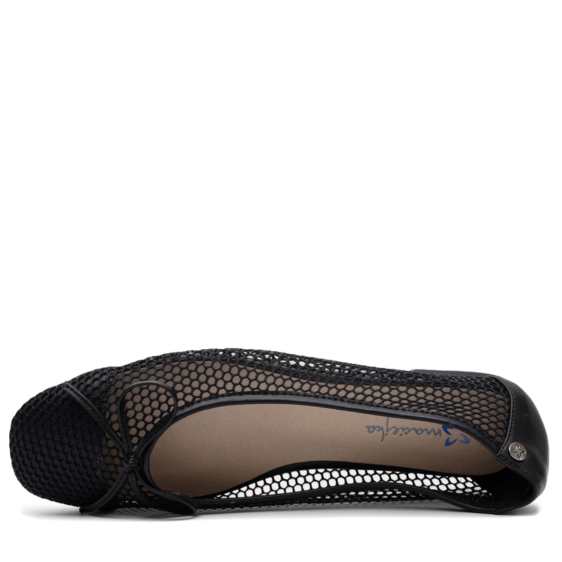 Maciejka Openwork Ballet Flats With Bow Black K7512-01/00-1