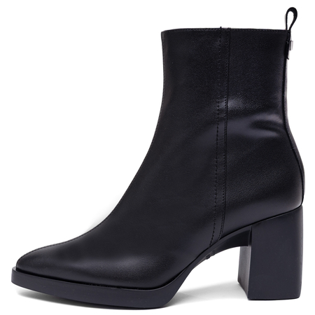 Wonders Leather Ankle Boots Front Seam Black L-1601-Isy-Negro