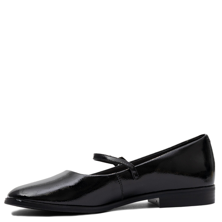 Maciejka Leather Court Shoes Patent Finish Flat Heel 2.5 cm Black K7518-01/00-1