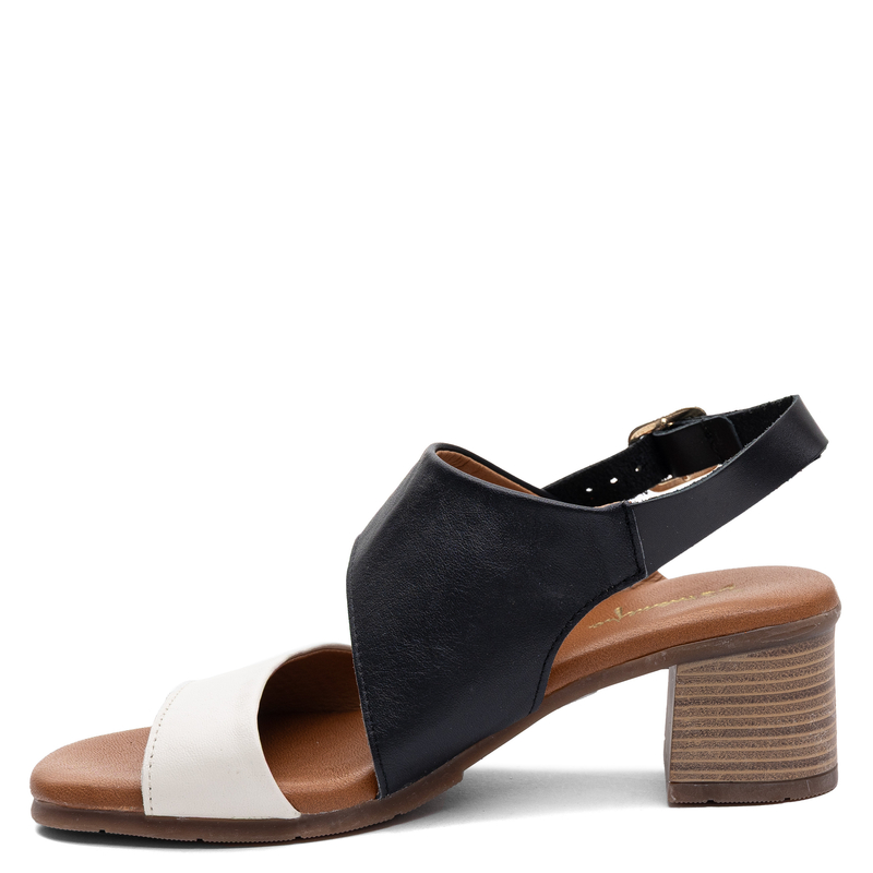 Maciejka Leather Heeled Sandals Two-Tone Multicoloured E7396-01/00-1