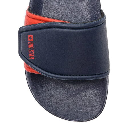 Big Star Klapki dziecięce na rzep Navy/Red