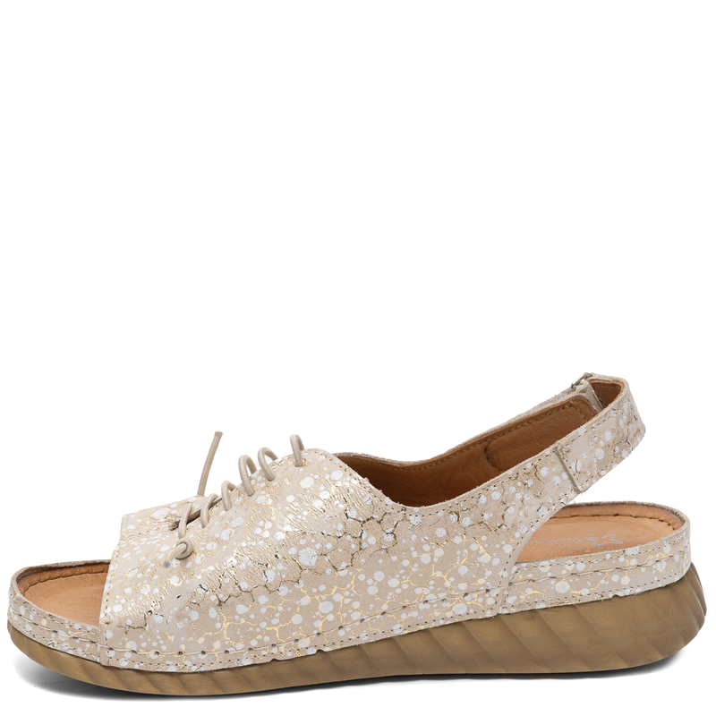 Maciejka Comfortable Leather Wedge Sandals Beige L7635-04/00-1 HTML