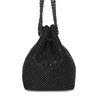 Guess Torba damska wieczorowa mała Lua Mini Black czarna z cyrkoniami