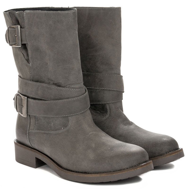 Maciejka Gray Knee-high Boots