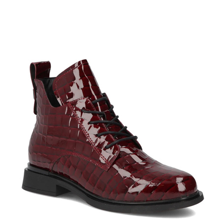 Filippo Women's Patent Leather Boots in Burgundy