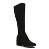 Filippo Knee-High Boots Elastic Fit Block Heel Black DKZ93225BK