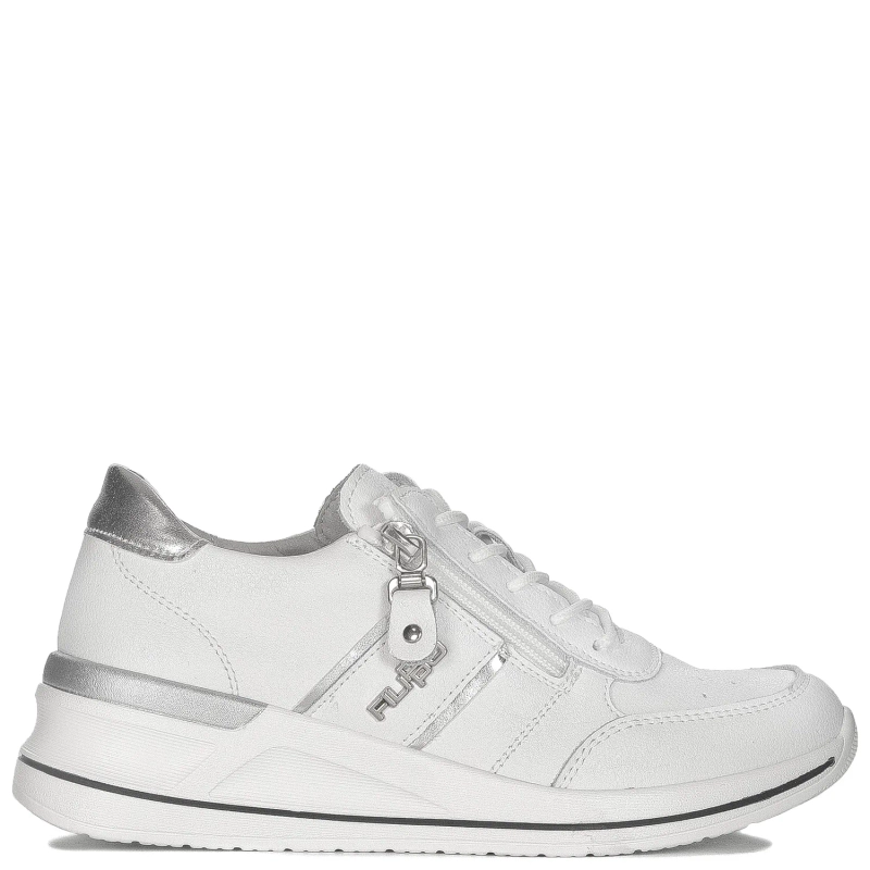 Filippo Półbuty Sneakersy damskie skórzane White białe