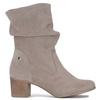 Maciejka Women's Leather Velour Boots Beige