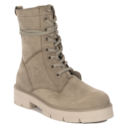 Marco Tozzi Taupe Nubuk Leather Boots
