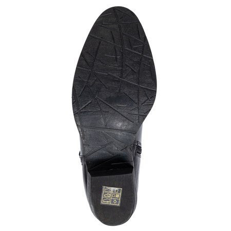 Maciejka Double-Zip Leather Ankle Boots Block Heel Black H7170-01/00-7