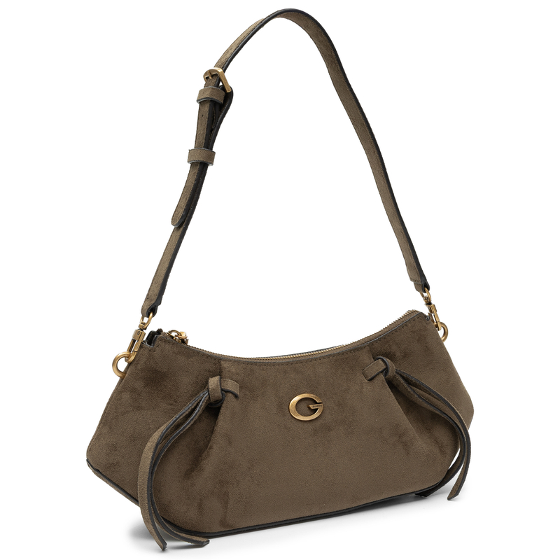 Guess Allegra Suede Baguette Shoulder Bag Olive HWSG2237180-OLIVE