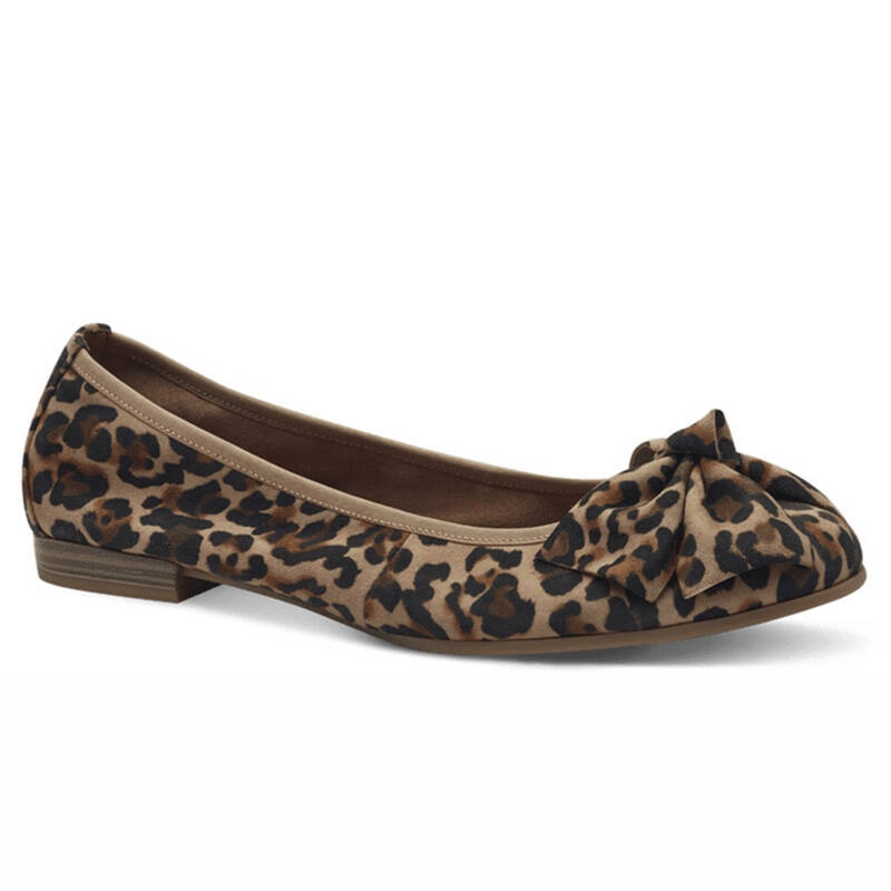 Tamaris Baleriny Skórzane Leopard