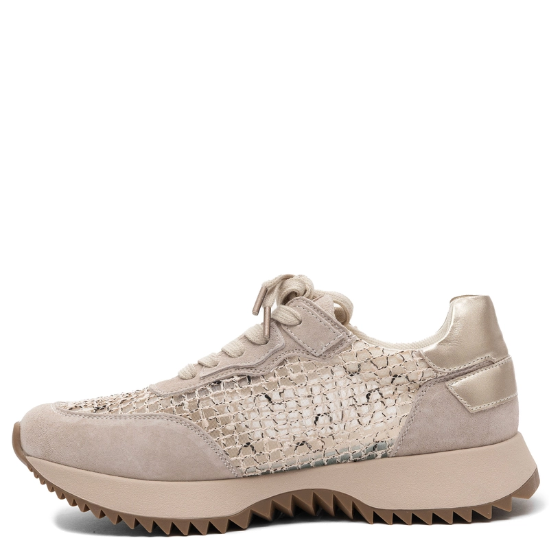 Filippo Skórzane Sneakersy Ażurowe Półbuty na Platformie Beżowe DP7707-26-BE