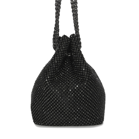 Guess Torba damska wieczorowa mała Lua Mini Black czarna z cyrkoniami