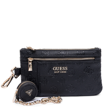 Guess Kasinta Debossed Monogram Pouch Wallet Black TXDP2222060-BLACK