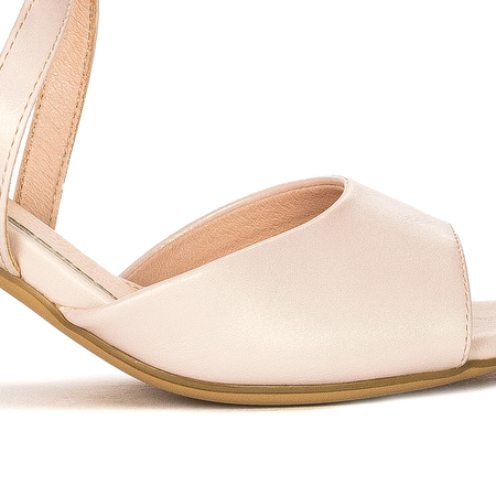 Sergio Leone women's Beige Pearl sandals