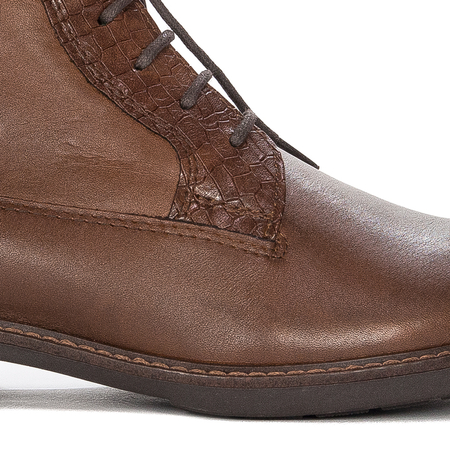 Marco Tozzi 2-25102-41-392 Brown Lace-up Woman's Leather Boots