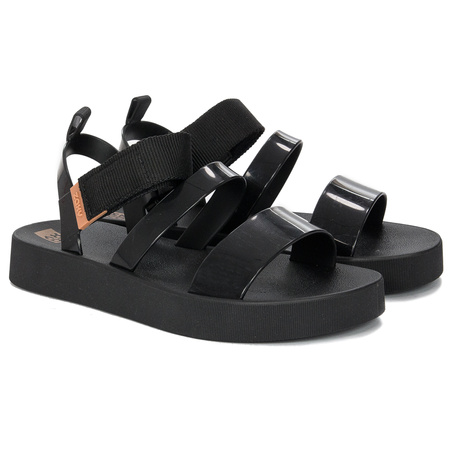 Zaxy Mood Sand Flatform Ad Black Sandals