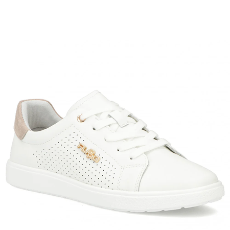 Filippo Skórzane Sneakersy Białe DP6738-WH-BE