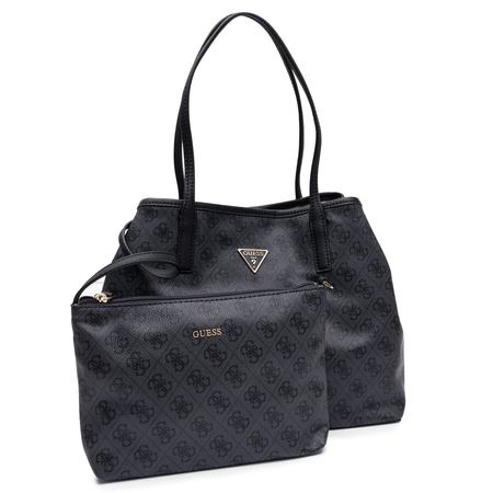 Guess Victtoria Women's Shopper Bag 2-In-1 Debossed Black HWESG951428-BLK