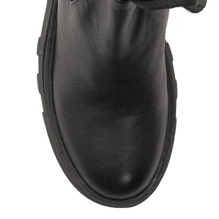 Black Venezia Black leather boots