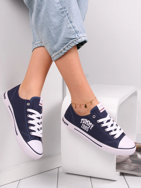 Tommy Hilfiger Damskie Trampki Niskie Granatowe