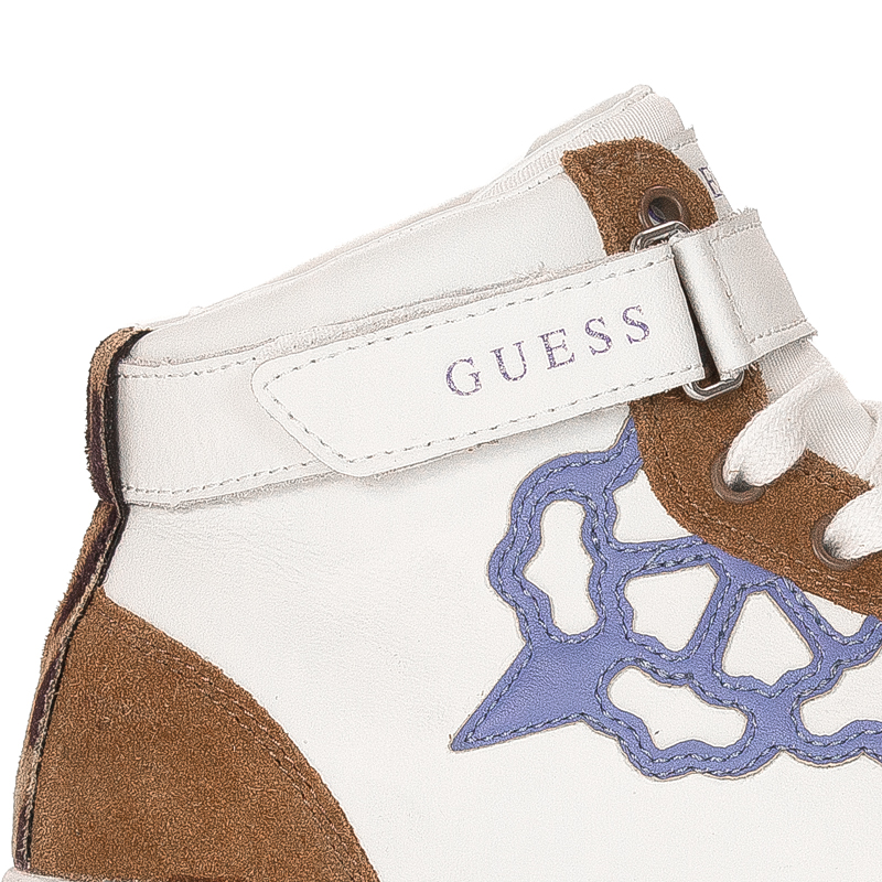 Guess Sneakersy damskie na platformie WHICO białe