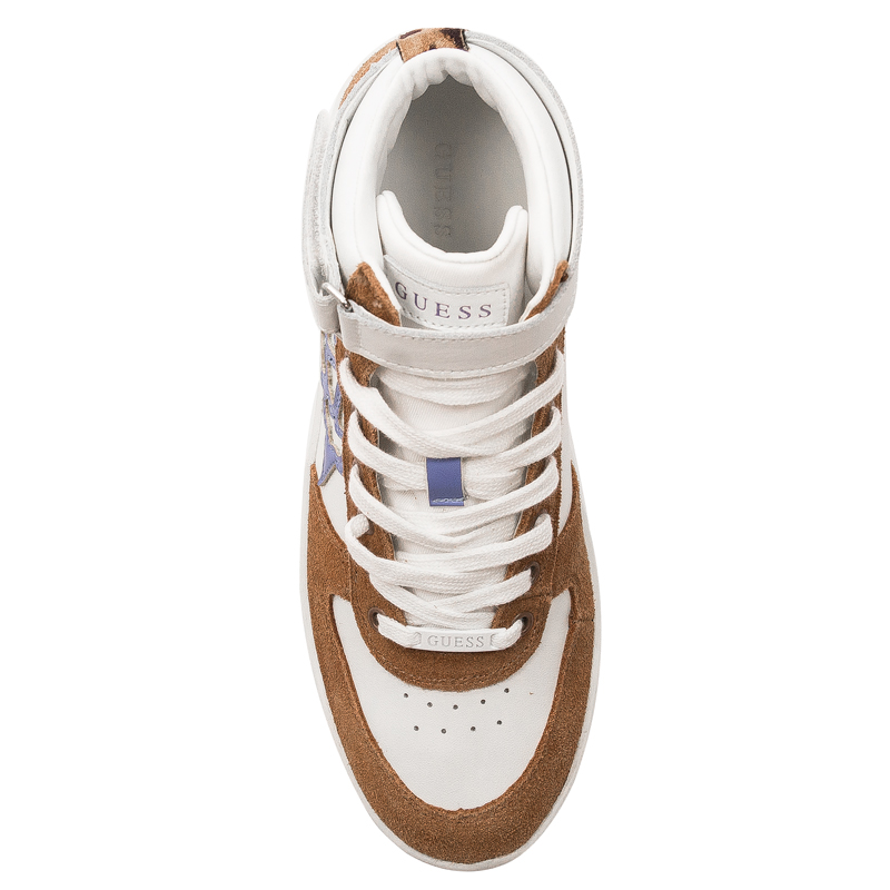 Guess Sneakersy damskie na platformie WHICO białe