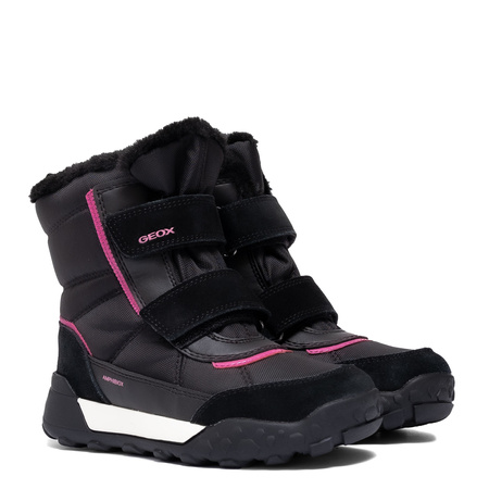 Geox Girls' Snow Boots Black/Fuchsia