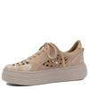 Maciejka Leather Perforated Sneakers Platform Beige 07317-04/00-1
