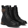 Filippo Women's Patent Leather Ankle Boots, Black
