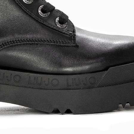 Liu Jo Botki Trzewiki Damskie Na Platformie Black SF3037 P0102