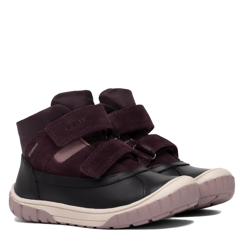 Geox Girls' Boots Black/Dark Purple