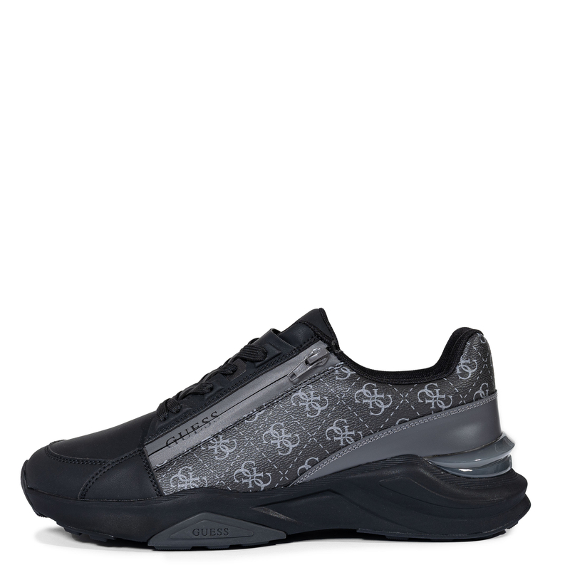 Guess Chunky Sneakersy Z Zamkiem I Monogramem 4G Czarne FMFVALELE12-BLACK
