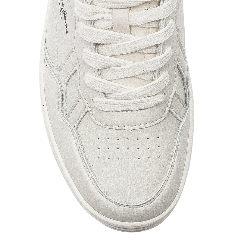 Pepe Jeans Sneakersy damskie skórzane Kore Love W White Białe