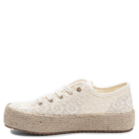 Lee Cooper Lace Platform Espadrille Sneakers Beige LCW-26-31-4328L