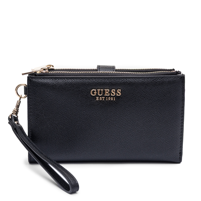 GUESS Portfel Damski Duży Z Paskiem Czarny SWBG7898157-BLACK