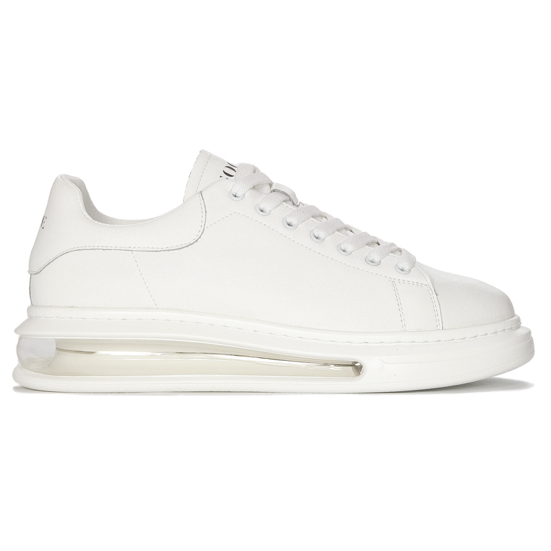 GOE Sneakersy męskie skórzane White białe