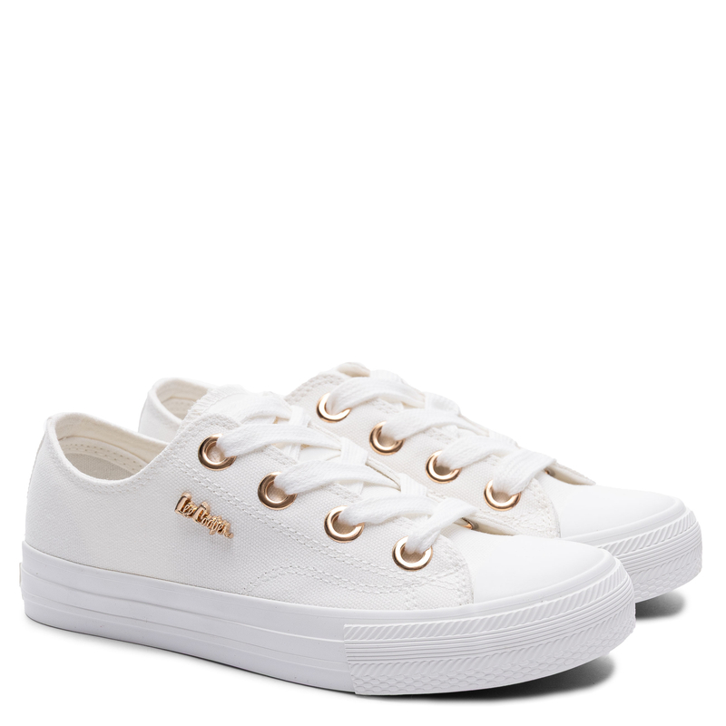 Lee Cooper Fabric Women's Sneakers White Rose Gold Details LCW-26-02-4068L