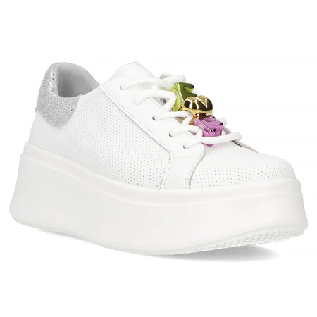 Filippo Leather White Low Shoes