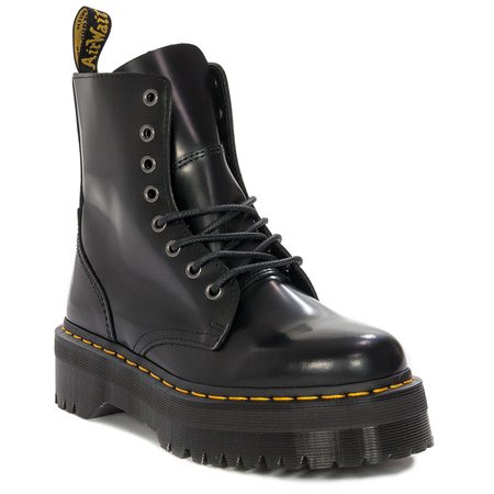 Dr. Martens Botki glany damskie skórzane Jadon Black czarne