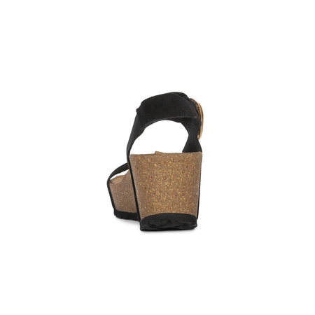 Yokono Women's Anchor Sandals Leather Black