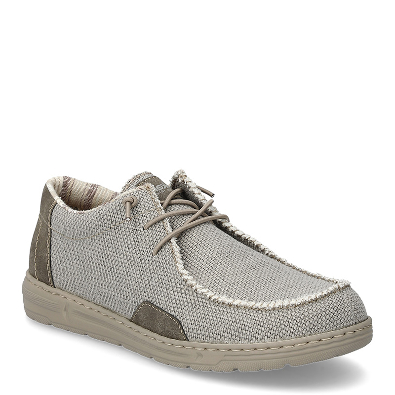 Rieker Comfortable Slip-On Men's Shoes With Elastic Laces Beige 08600-63