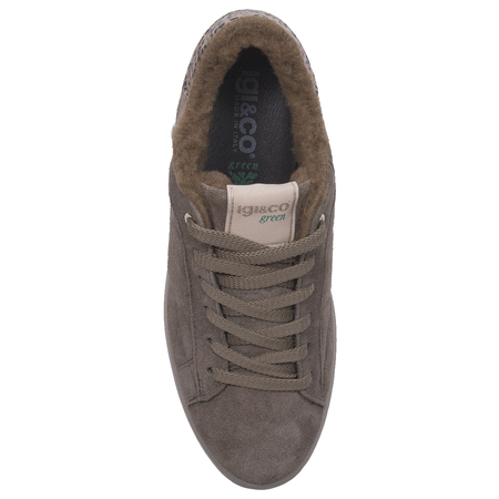 Igi&Co Women's leather platform brown sneakers