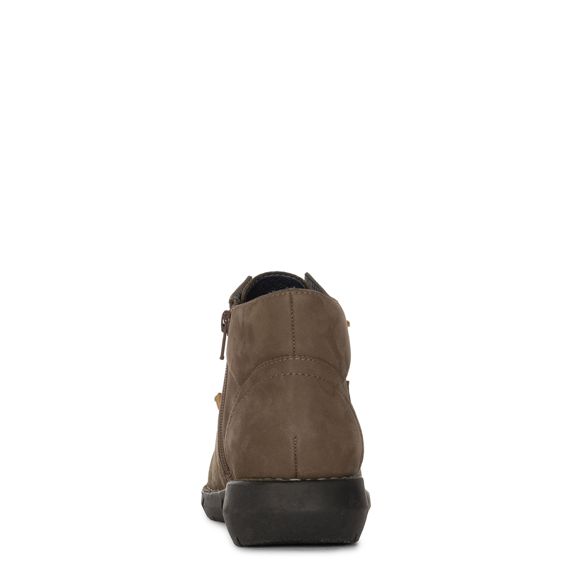 Maciejka Boots Elastic Laces Ankle Boots Side Zipper Brown P7240-12/00-1
