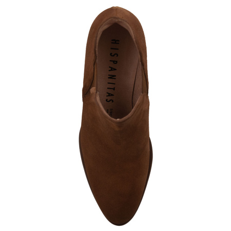 Hispanitas Women's Brown Ankle Boots with Heel